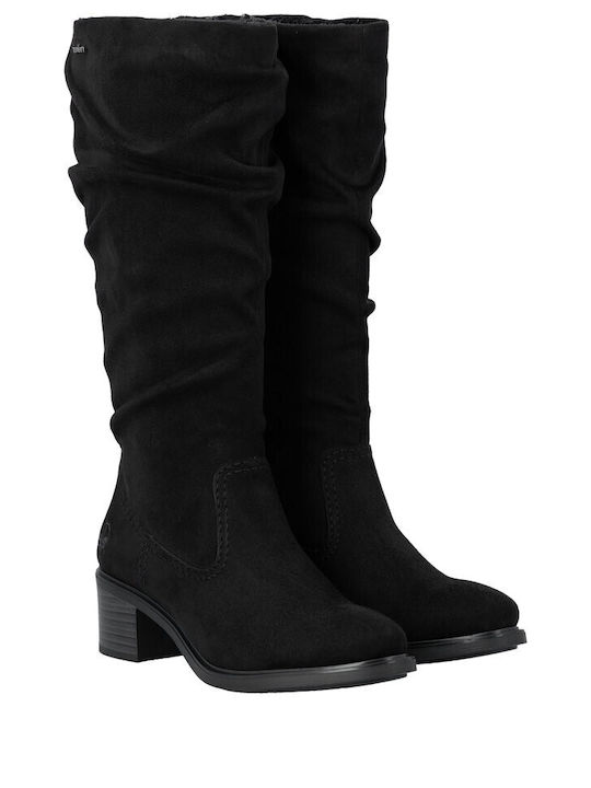 Damenstiefel mit schwarzem Fell