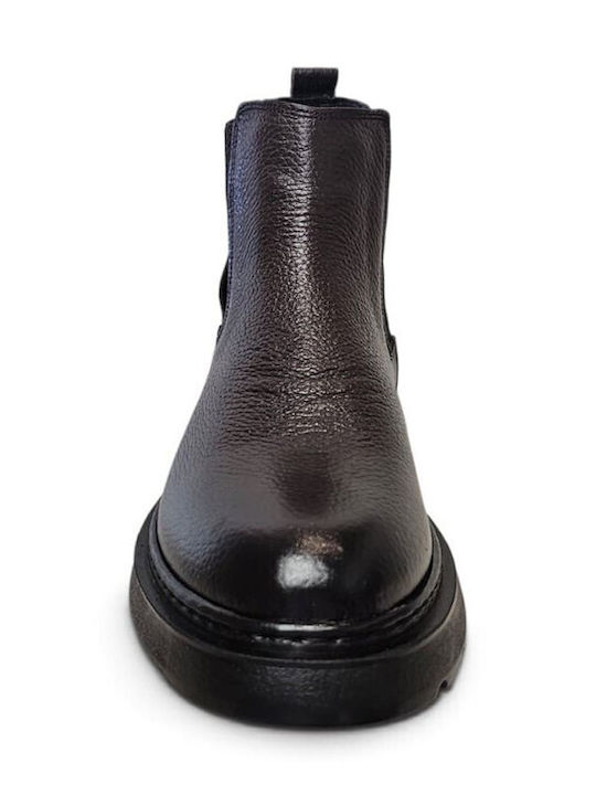 Braune Herrenlederstiefel 313128-5-KAFFEE