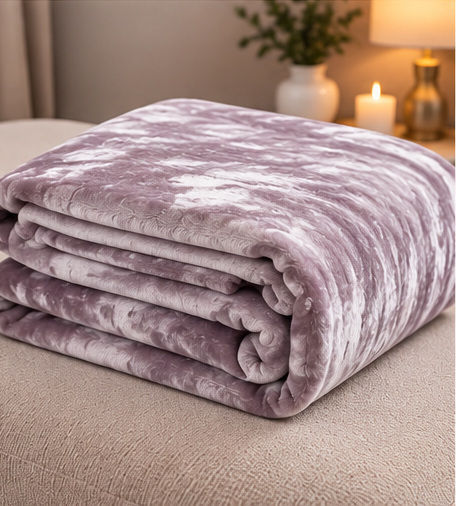 Decotelia Single Blanket 160x240 cm Dusty Lilac Silver