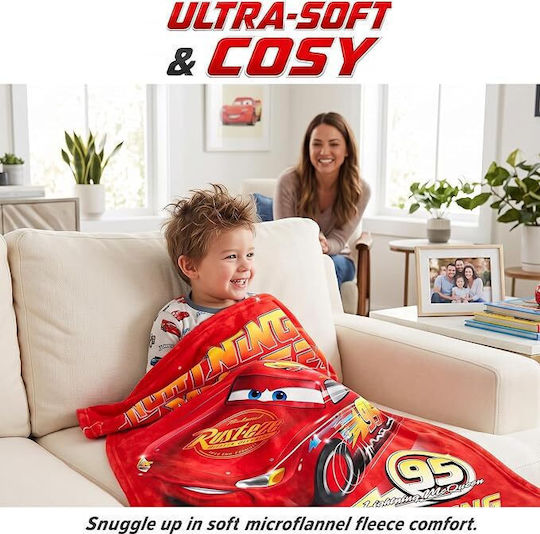 Disney Cars Red Fleece Blanket 150x100cm