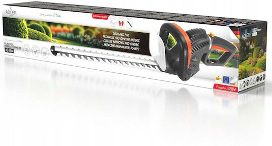 Adler AD 6814 Electric Hedge Trimmer 620W with 61cm Blade Length