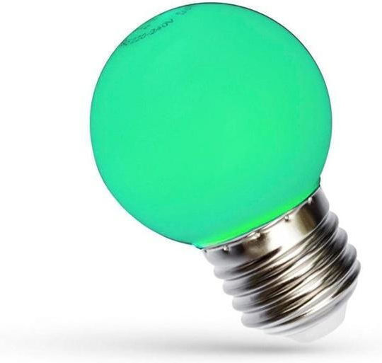 Spectrum Λάμπα LED 1W για Ντουί E27 και Σχήμα G45 Πράσινο