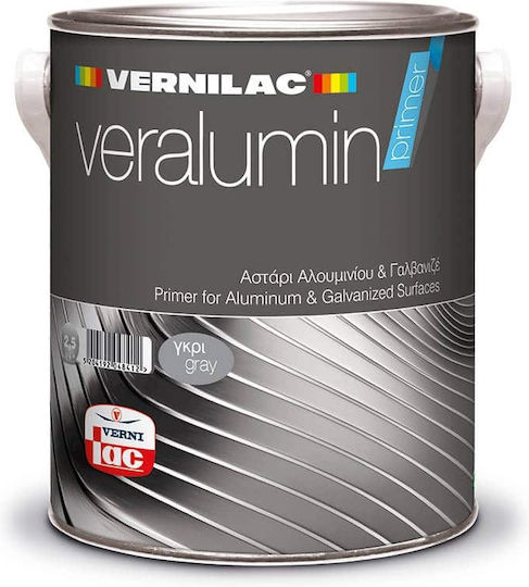 Vernilac Veralumin Primer Primer Aluminium & Galvanized Primer Grey Suitable for Aluminum / Non-Ferrous Metals 0.75lt