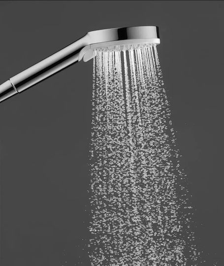 Hansgrohe Crometta Душ Прът с Ръчен Душ, Шлаух и Спирателен Кран с Функция Спиране на Водата