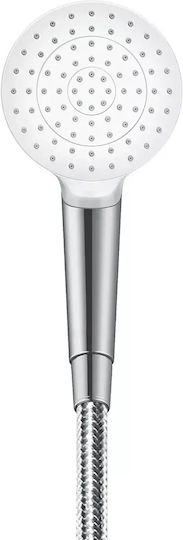 Hansgrohe Crometta Душ Прът с Ръчен Душ, Шлаух и Спирателен Кран с Функция Спиране на Водата
