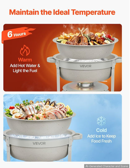 Vevor Bain-Marie zum Servieren 5,7 l