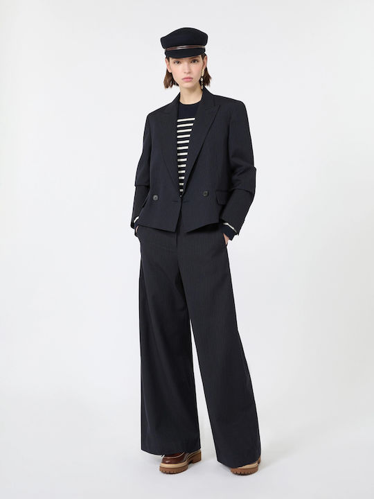 Damen Stoffhose Marineblau