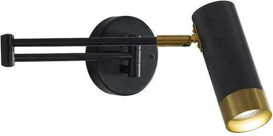 Domoletti Wall Lamp with Integrated LED and Natural White Light Black