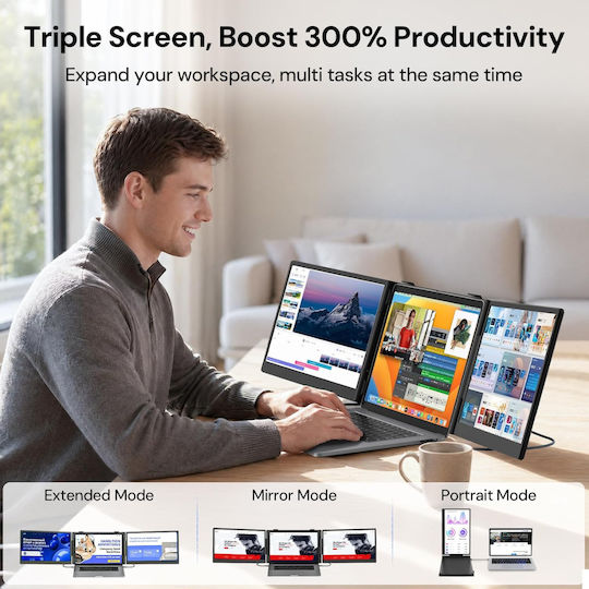 IPS Φορητό Monitor 14" FHD 1920x1080 Μπλε