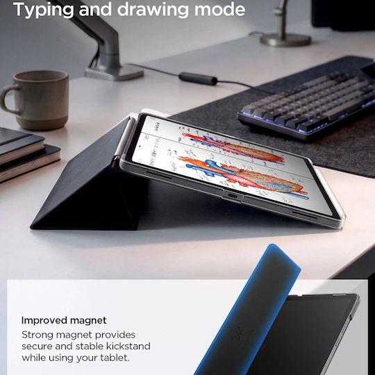 Spigen Liquid Air Folio Flip Cover Μαύρη (Samsung Galaxy Tab S12+)