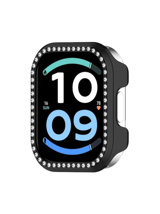 Schutzhülle Redmi Watch 6 Active Diamond Half Coverage Hollow PC Uhr Schwarz