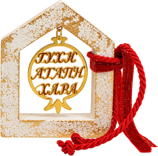Makwedding Висящ Талисман за Дома Бял Керамичен