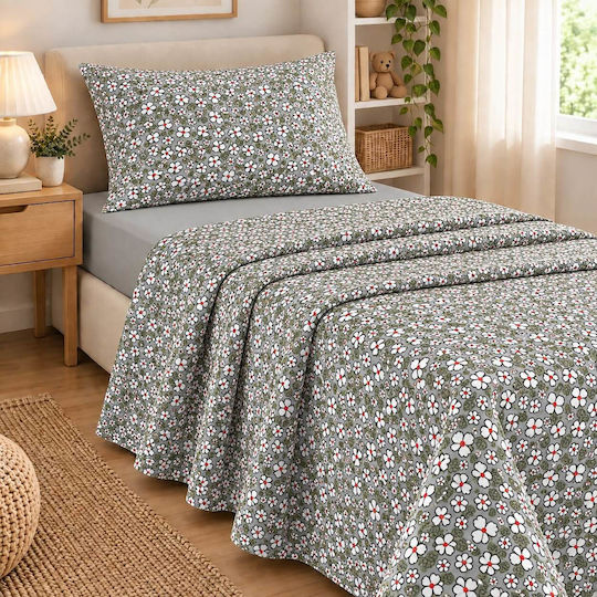 Astron Italy Elisa Single Bed Sheet Set 175x260cm Dusty Pink (3pcs)