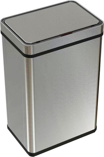 Rovotec Stainless Steel Waste Bin with Sensor 60 L Grey