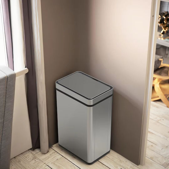 Rovotec Stainless Steel Waste Bin with Sensor 60 L Grey