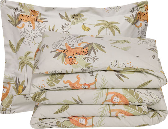 Das Home Single Sheet Set with Elastic Band Made of Cotton & Polyester Beige 170x260cm