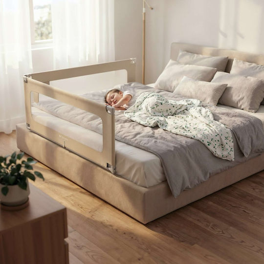 Tulano Foldable Metal Bed Rail Guard in Beige 180 cm