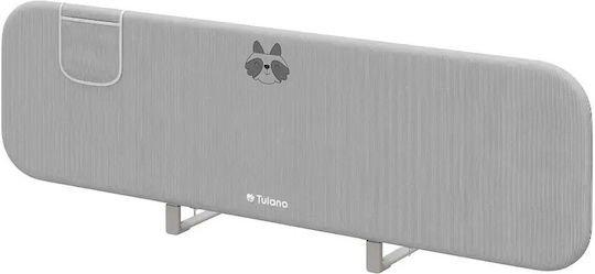 Tulano Barieră de Protecție Pliabilă pentru Pat, din Metal, de Culoare Gri, 150 cm