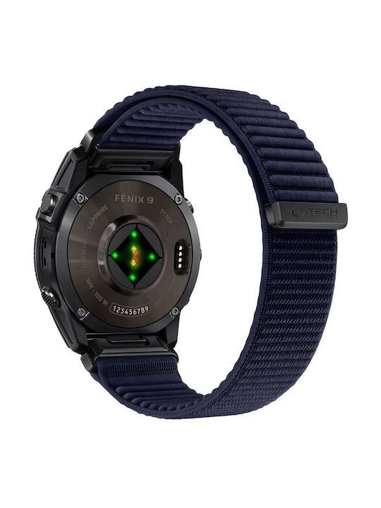 Tech-Protect Nylonloop за Garmin Fenix 5x 5x Plus 6x 6x Pro 7x 8 8 Pro 9 9 Pro 51 мм Тъмносин 5906302388318