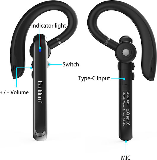 ET-BH65 In ear Bluetooth хендсфри Слушалка Черен