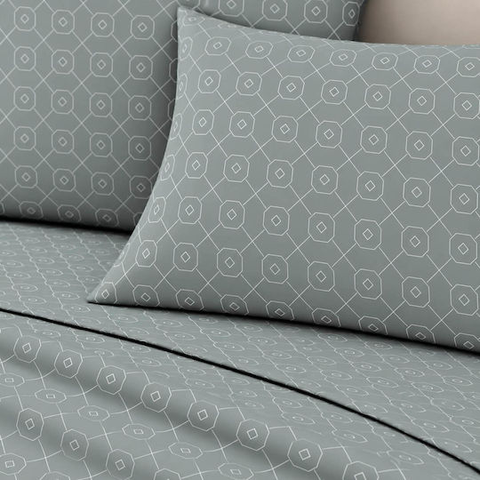 Astron Italy Giulia Super-Double Bed Sheet Set 245x260cm Blue (4pcs)