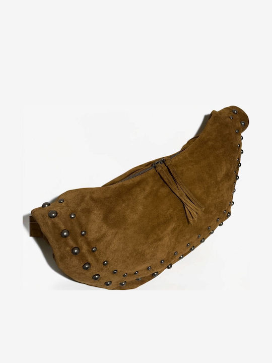 Eliza Women's Hobo Bag Suede Tabac Brown