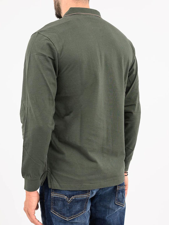 Long Sleeve Polo Shirt Olive