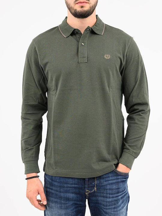 Long Sleeve Polo Shirt Olive