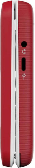 Leva E30 Einzeln SIM Handy mit Tasten Rot-Weiß