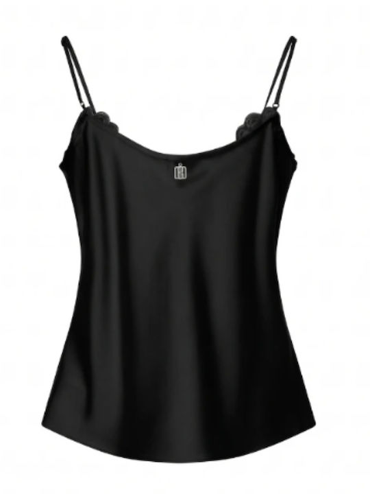 Ärmellose Damenbluse Black