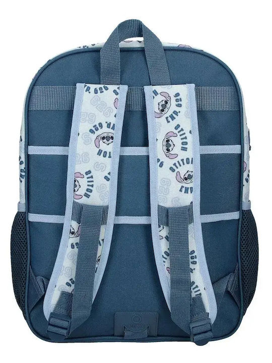 Stitch School Backpack with Water Bottle Holder Blue 16L 30 x 13 x 40 cm
