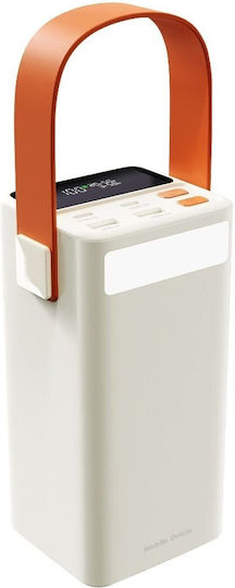 Mobile Origin PB18 Power Bank 50000mAh 65W με 2 Θύρες USB-A και 2 Θύρες USB-C Power Delivery Μπεζ