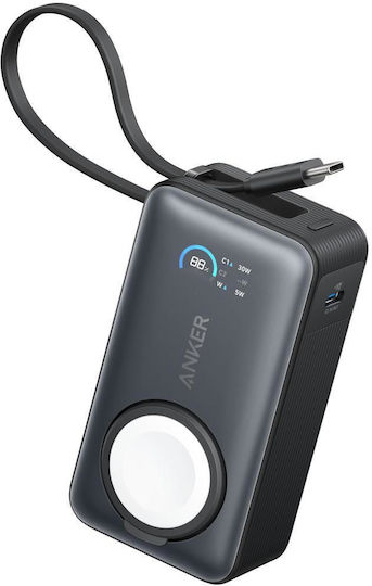 Anker MagGo MagSafe Qi2 Външна батерия 10000mAh 35W с USB-C порт Черна