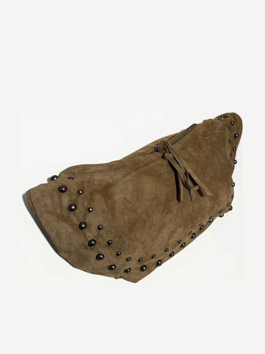 Women's Hobo Bag Suede Beige