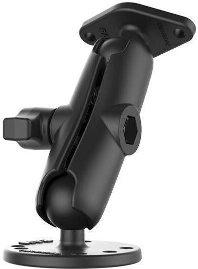 RAM Mount Round Base Diamond Βάση Κινητού Αυτοκινήτου με Ρυθμιζόμενα Άγκιστρα Μαύρη