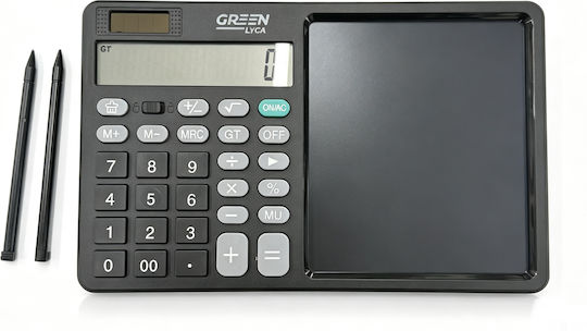 Green Lyca Счетоводен Калкулатор с 12 Цифри в Зелен Цвят