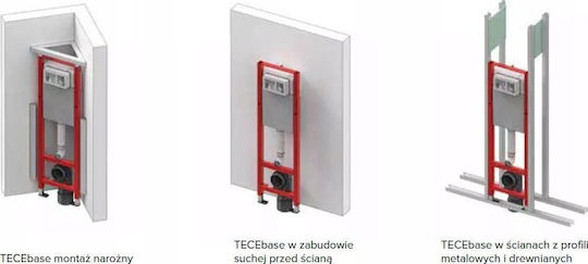 Tece Built-in Plastic Toilet Flush Rectangular Low Pressure