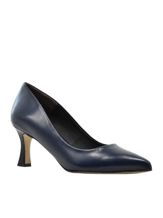 Blue Leather Heels