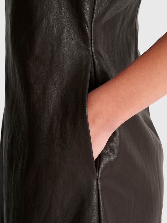Rochie Maxi din Piele Maro
