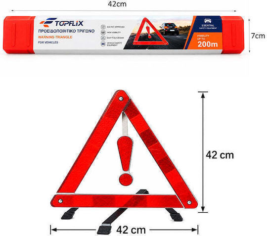 Auto-Sicherheitsdreieck 42 x 42 cm mit ECE-R27-Zertifizierung