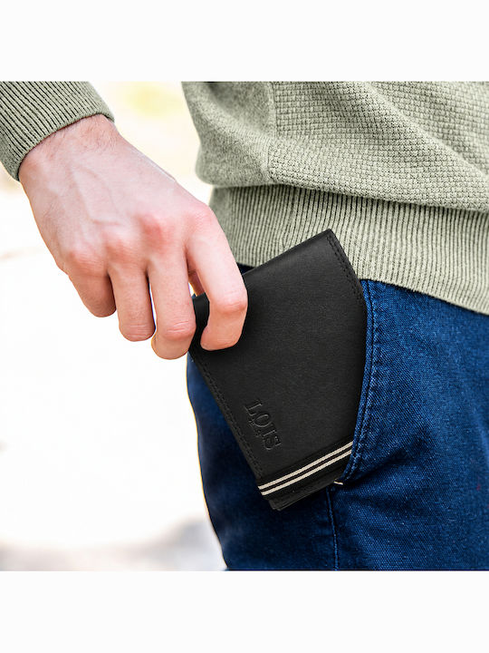 Δερμάτινο Ανδρικό Πορτοφόλι με RFID Μαύρο