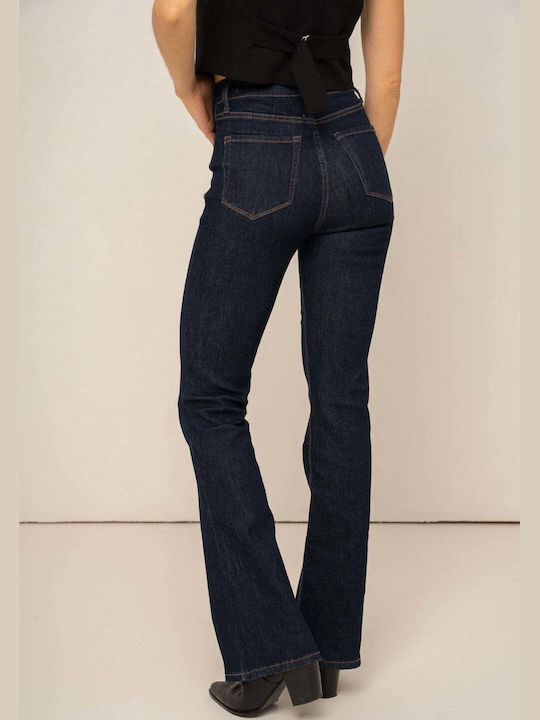 Pantaloni Jeans Evazați pentru Femei Negri