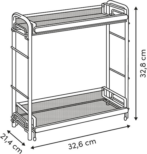 5Five Επιτραπέζια Βάση Μεταλλική 33.6x22.4x33εκ. Μπεζ