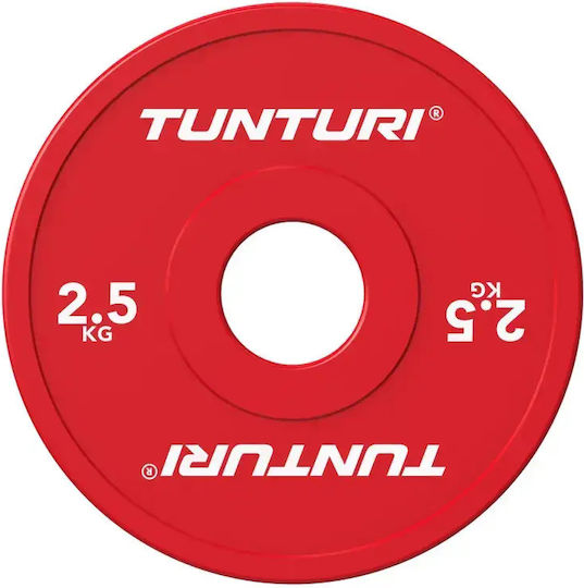 Tunturi Bumper-Hantelscheibe Olympischer Art aus Gummi 1 x 2,5 kg Ø 50 mm