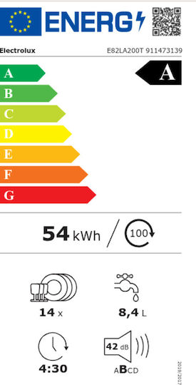Einbau-Geschirrspüler mit Wi-Fi für 14 Maßgedecke B60xH81,5cm
