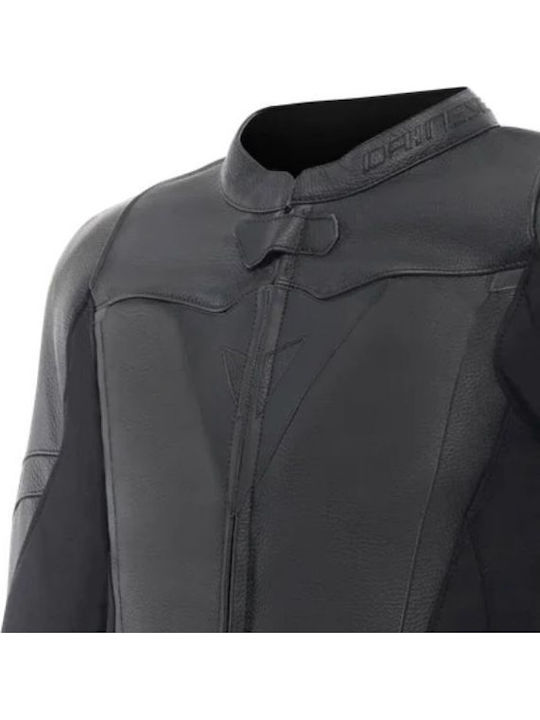 Avro 6 Winter Men's Leather Riding Jacket Black/Black/Black