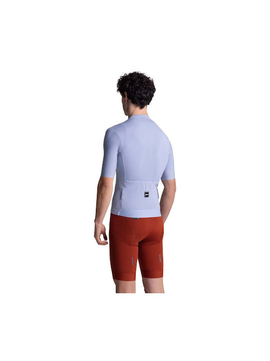 Santini Tricou de Ciclism cu Mâneci Scurte pentru Bărbați Albastru