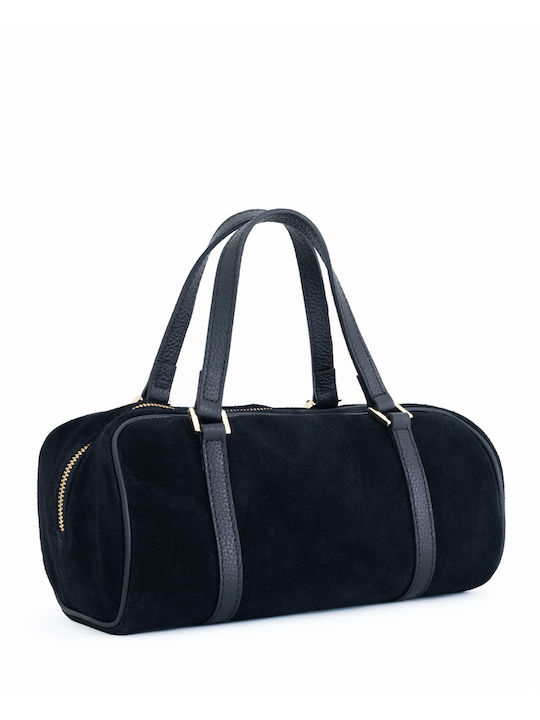 Leather Women's Barrel Bag Burgundy