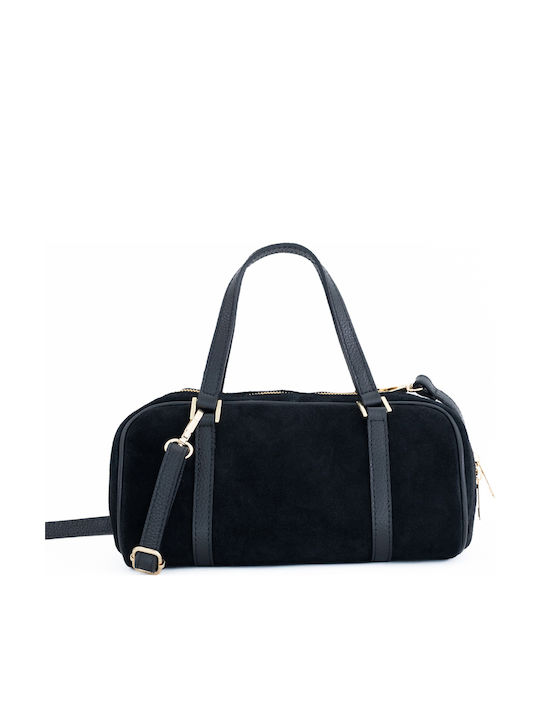 Leather Women's Barrel Bag Burgundy