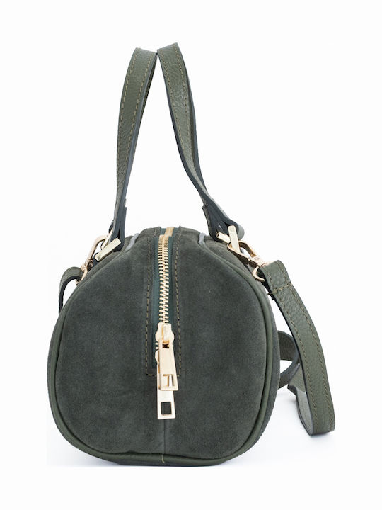 Leather Women's Barrel Bag Black